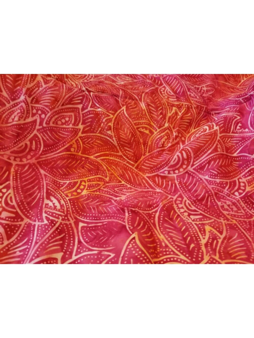 Material Red Cotton Pink Big Flowers Hawaiian Fabric 45" x 36" Cotton
